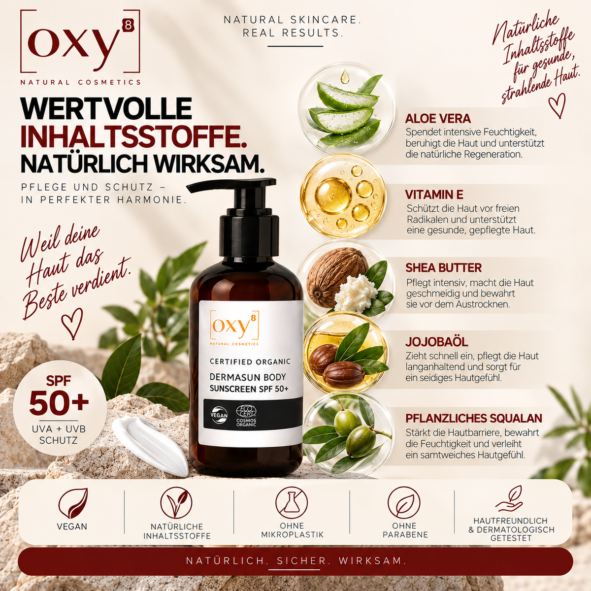 Dermasun Sonnenschutz Körperkreme SPF 50+ 200ml