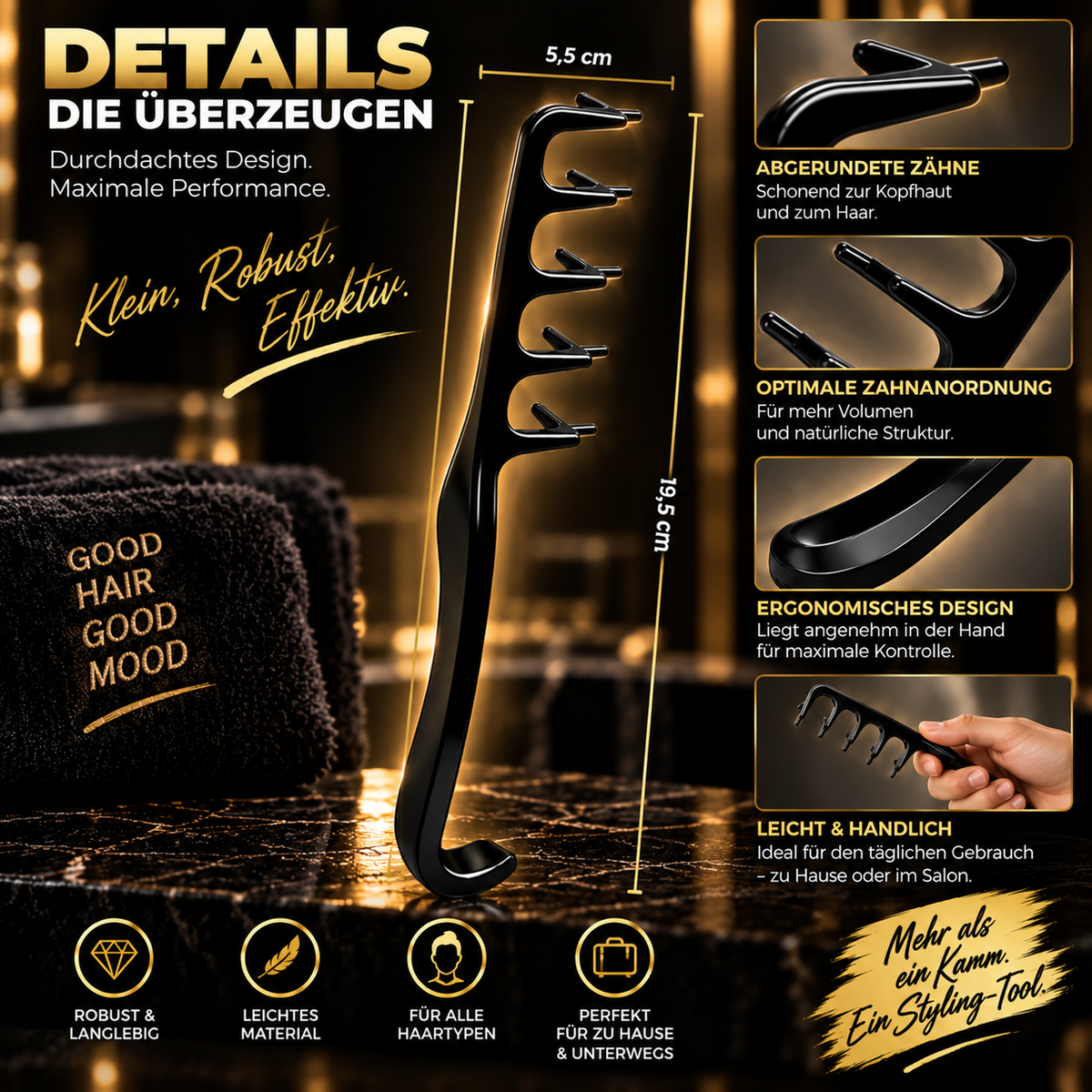 Styling Textur Kamm