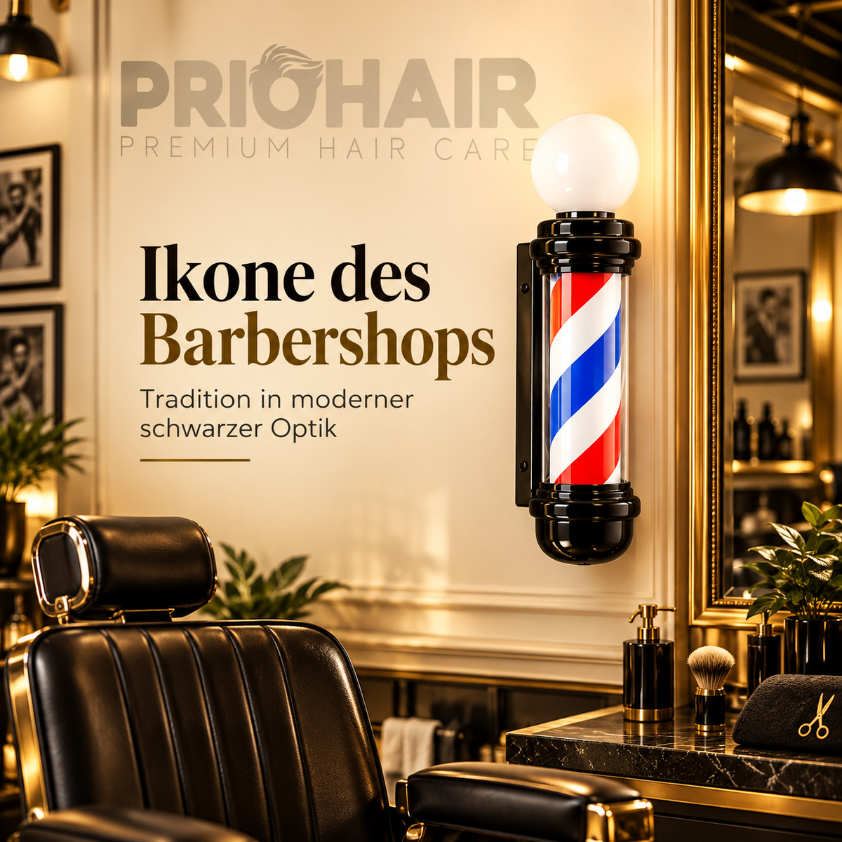 Barber LED Leuchte drehend G-1395