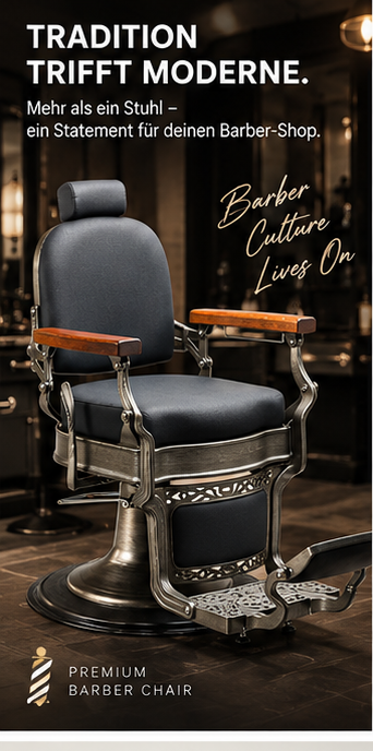 Barberstuhl Flek Black