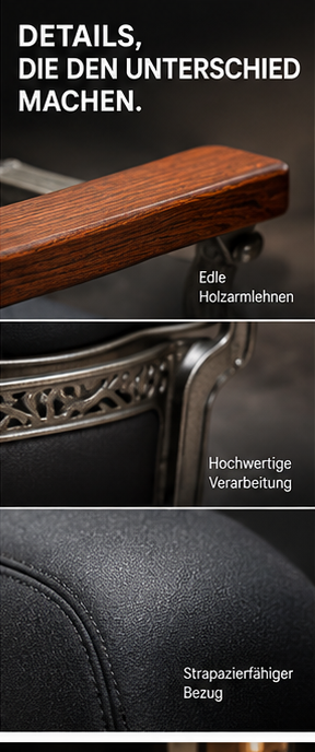 Barberstuhl Flek Black