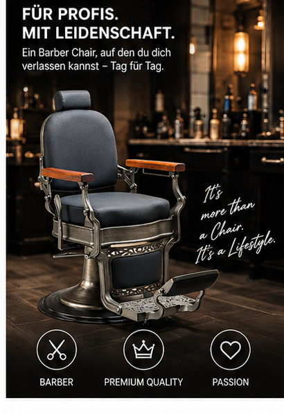 Barberstuhl Flek Black