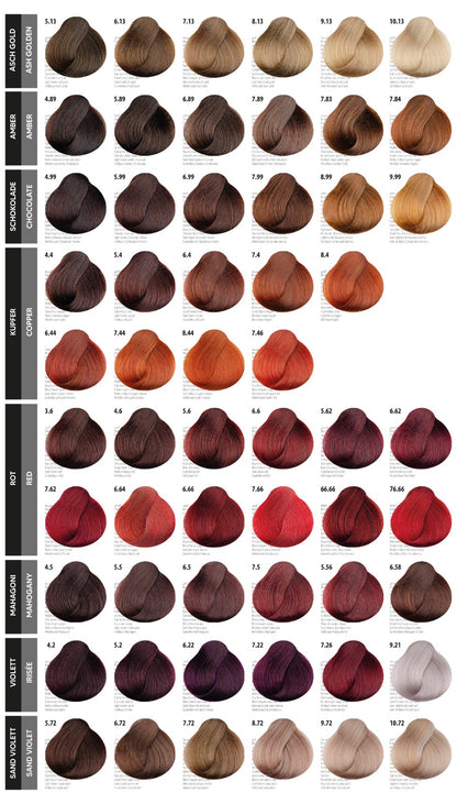 Farbkarte mit Echthaar 170 Farben