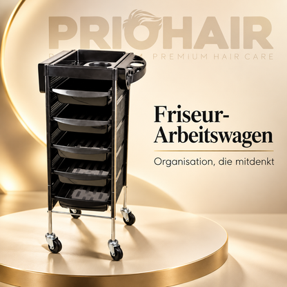 Arbeitswagen Coiffeur 5 Arbeitskästen, 90x36x36cm