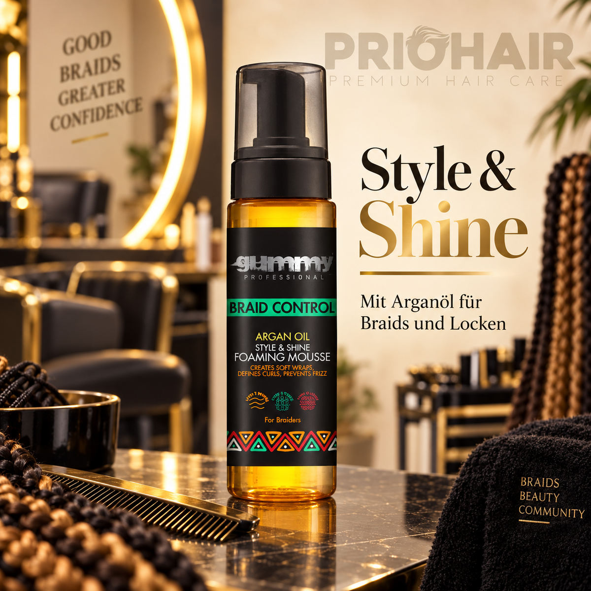Braid Control Foaming Argan 200ml