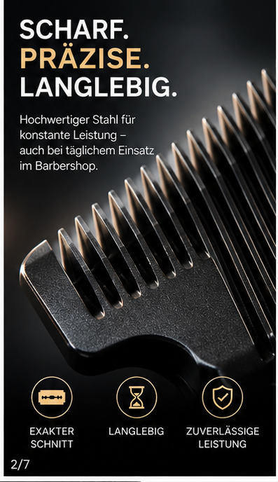 JRL Diamante Clipper Scherekopf EZ-Gap Fade Precision Ersatzklinge