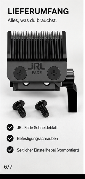 JRL Diamante Clipper Scherekopf EZ-Gap Fade Precision Ersatzklinge