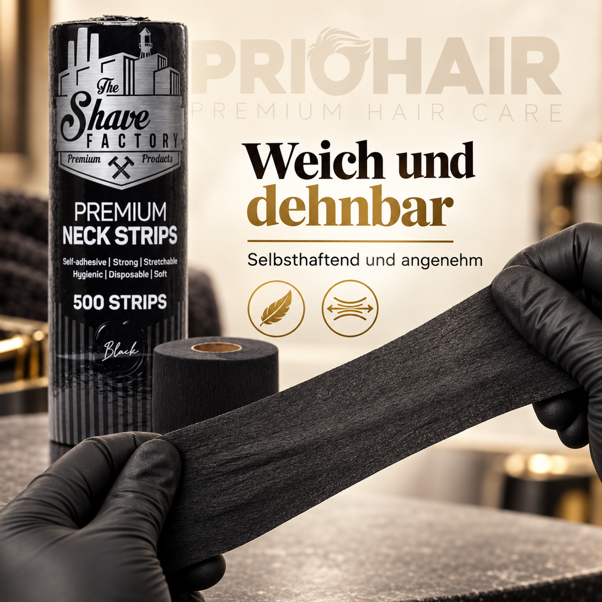 Halskrause 5x100st Schwarz