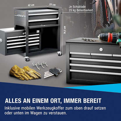 Barber-Werkzeugwaagen 8xSchubladen