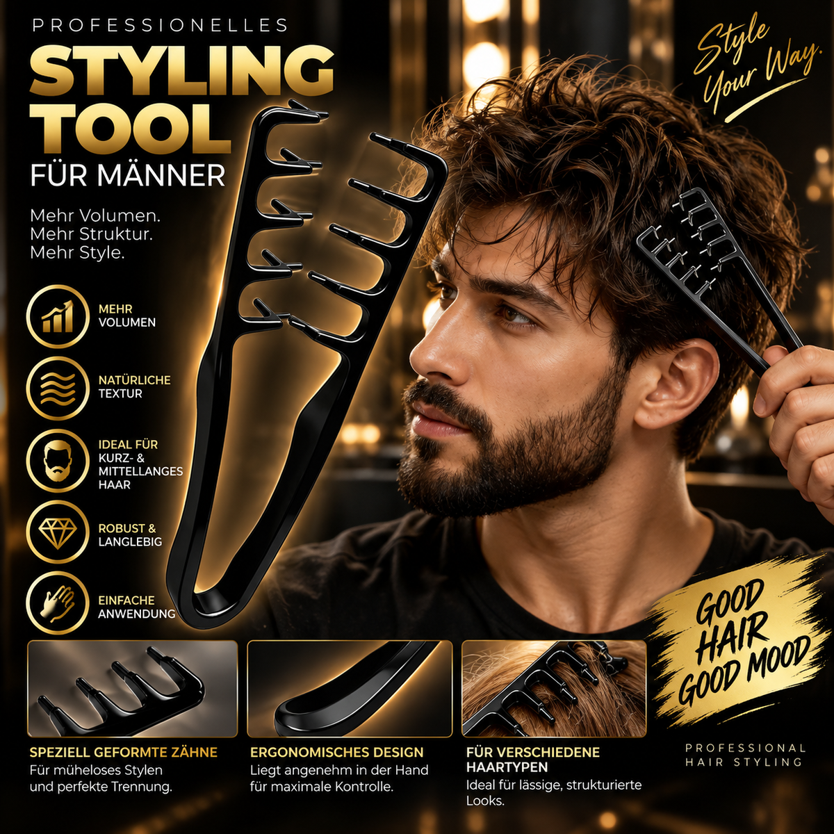 Styling Textur Kamm