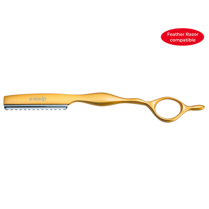 e-kwip Harmony Set Matt Gold Schere, Ausdünnschere, Razor