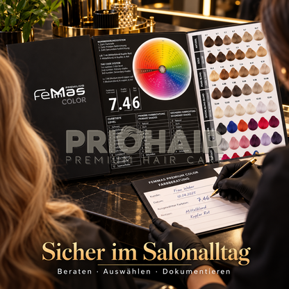 Farbkarte mit Echthaar 170 Farben