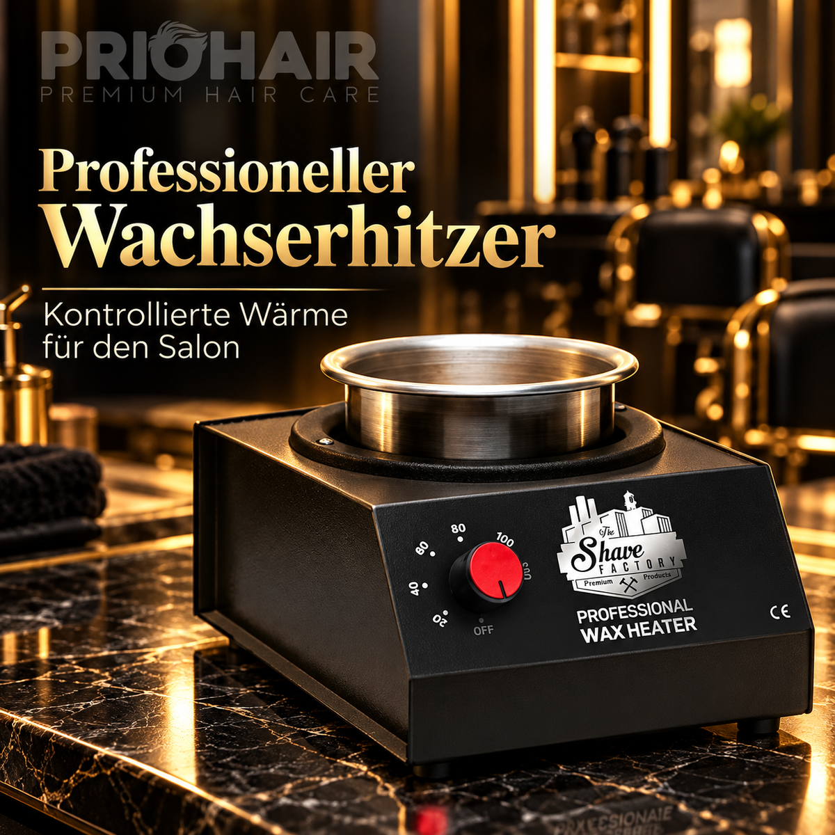 Heißwachsgerät Schwarz