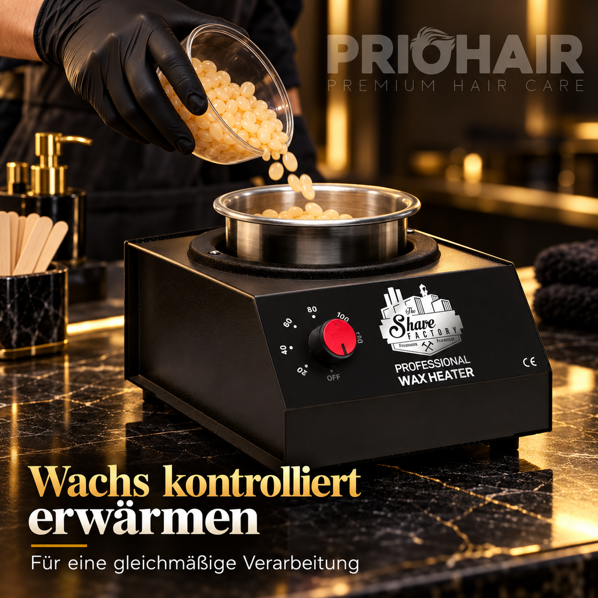 Heißwachsgerät Schwarz