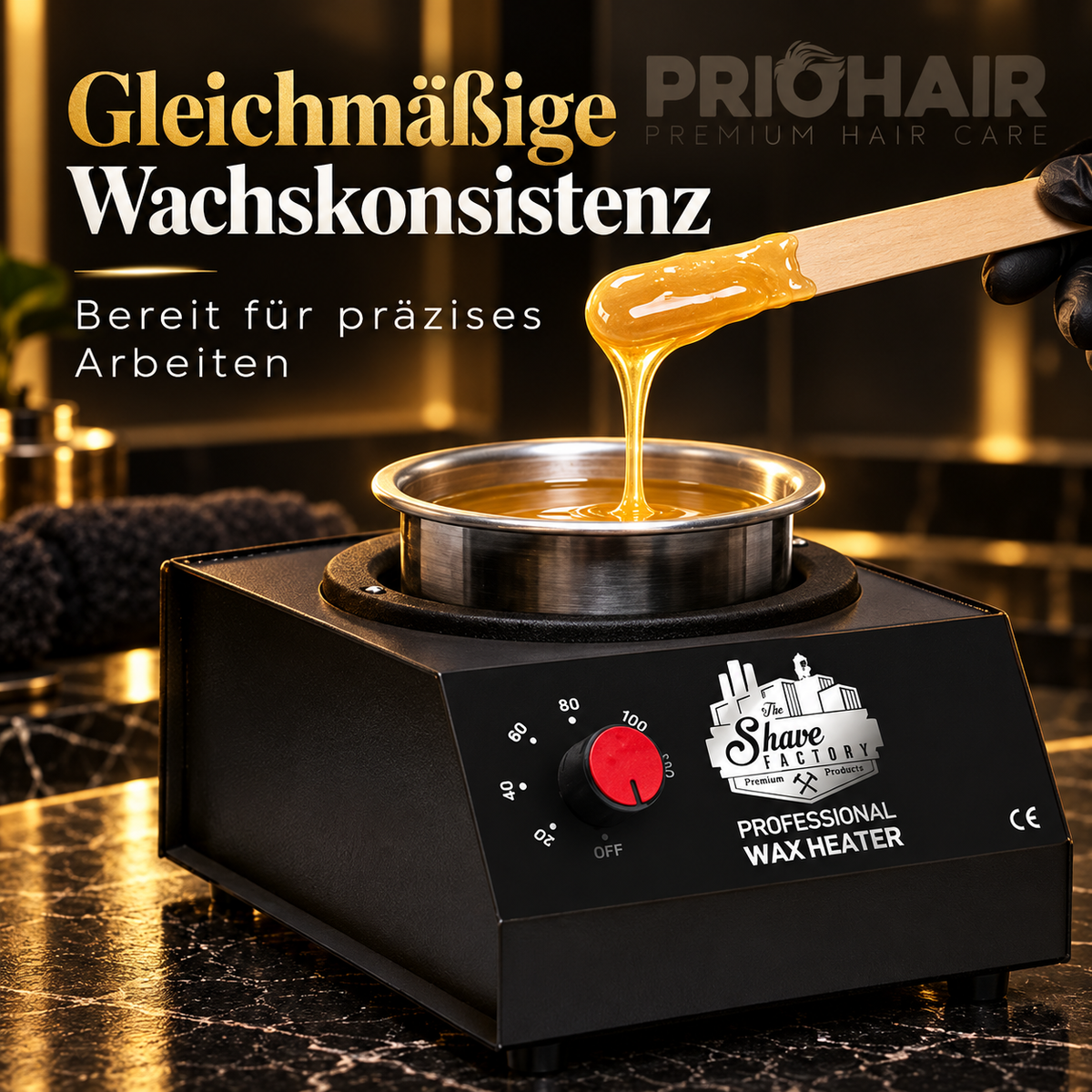 Heißwachsgerät Schwarz
