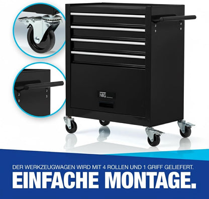 Barberwerkzeugwagen 4 Schubladen 1 Fach