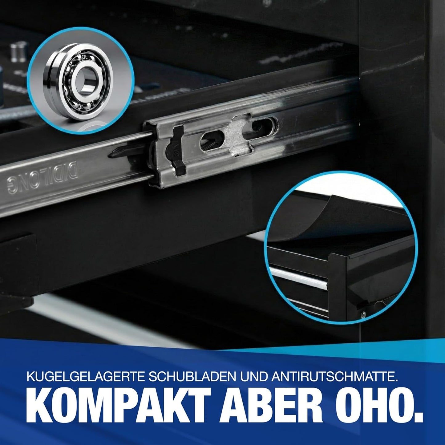 Barberwerkzeugwagen 4 Schubladen 1 Fach